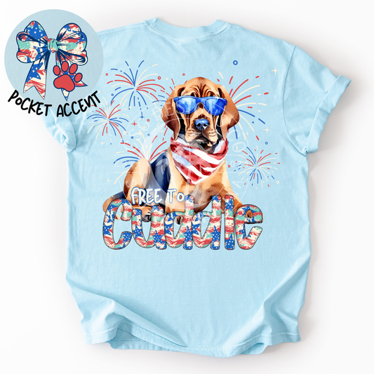 Bloodhound Patriotic Dog-PNG