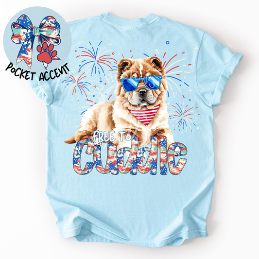Chow Chow Patriotic Dog-PNG