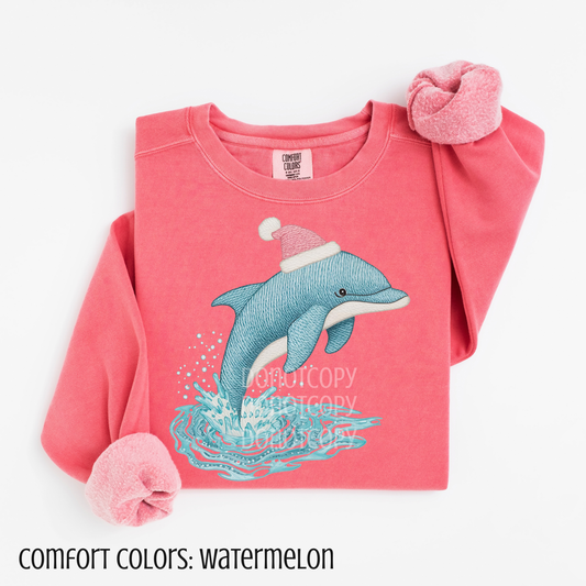 Festive Dolphin-PNG