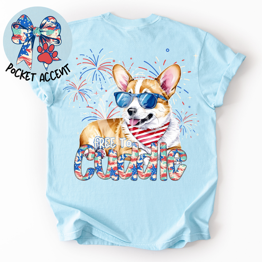 Corgi Patriotic Dog-PNG