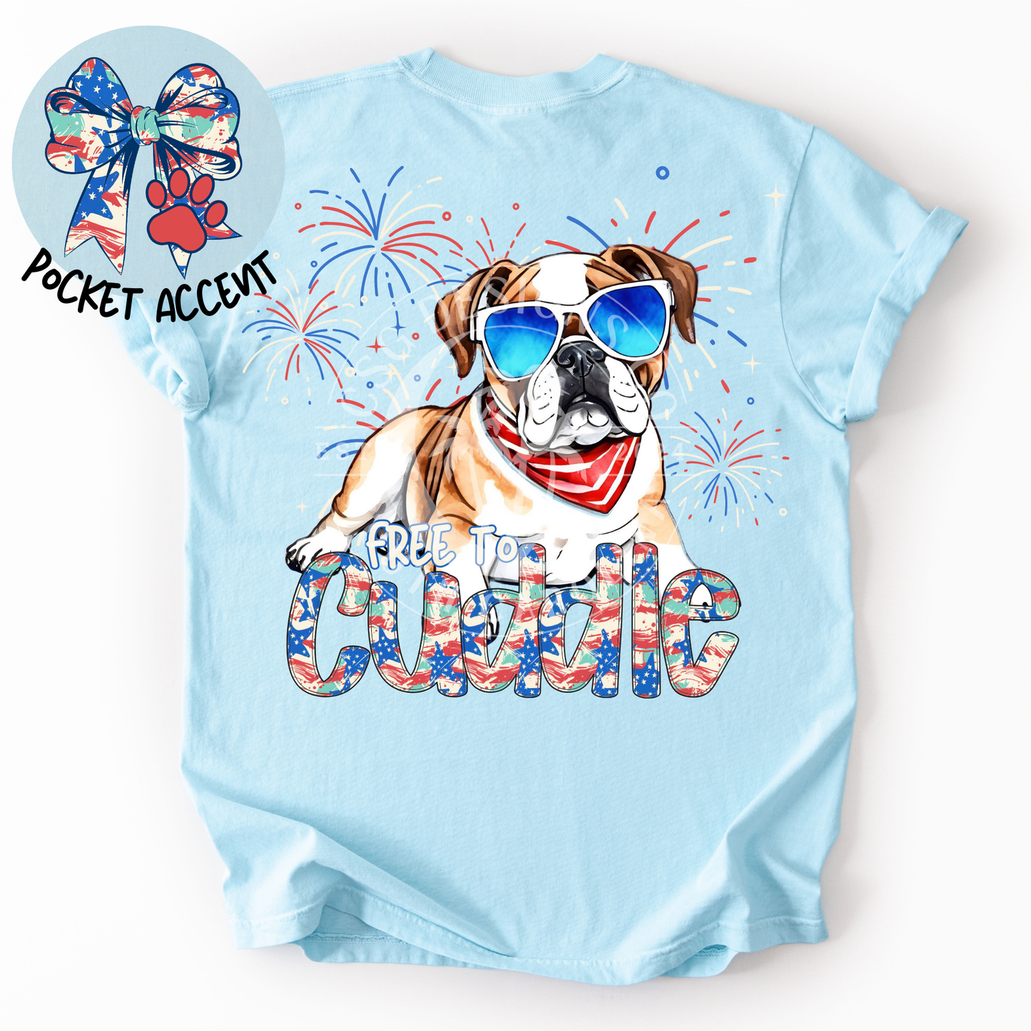 English Bulldog Patriotic Dog-PNG