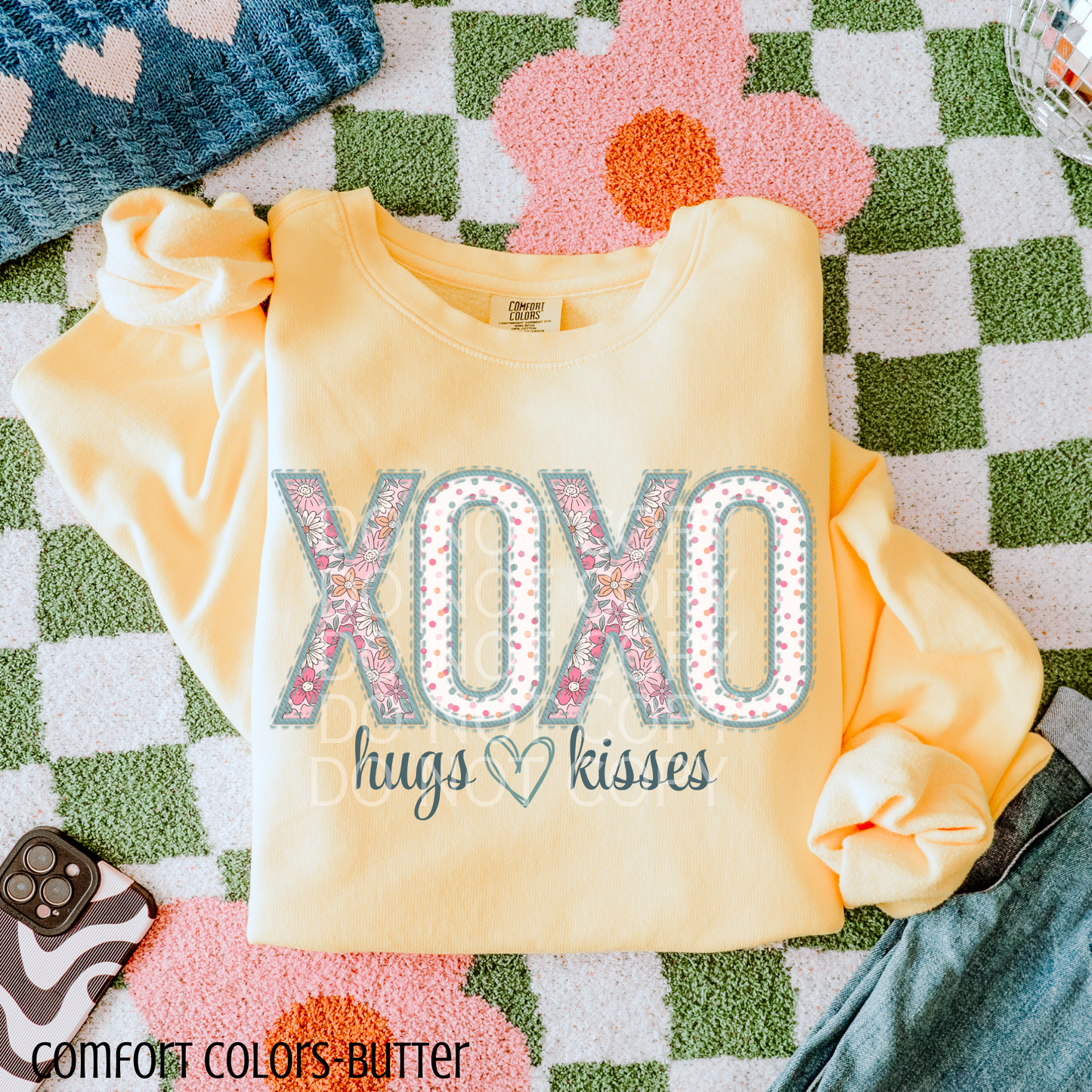 Floral XOXO Hugs & Kisses- DTF Png File