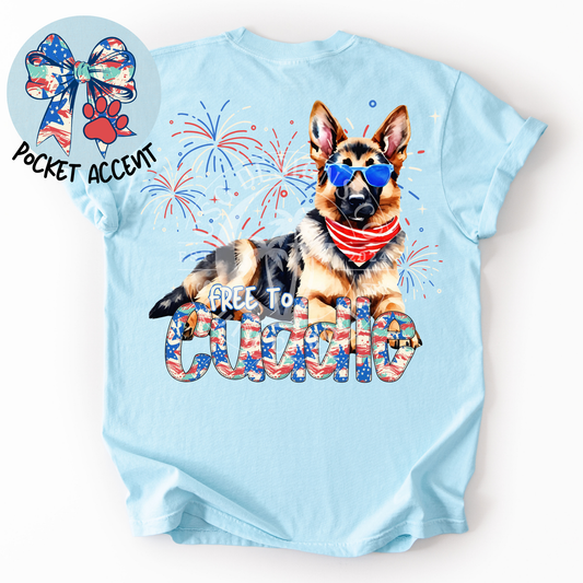 German Shepard Patriotic Dog-PNG