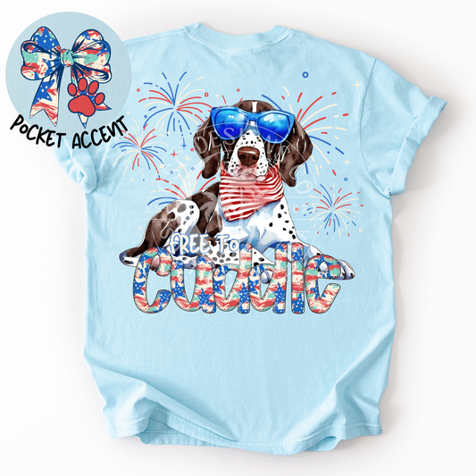 German Shorthaired Pointer Patriotic Dog-PNG