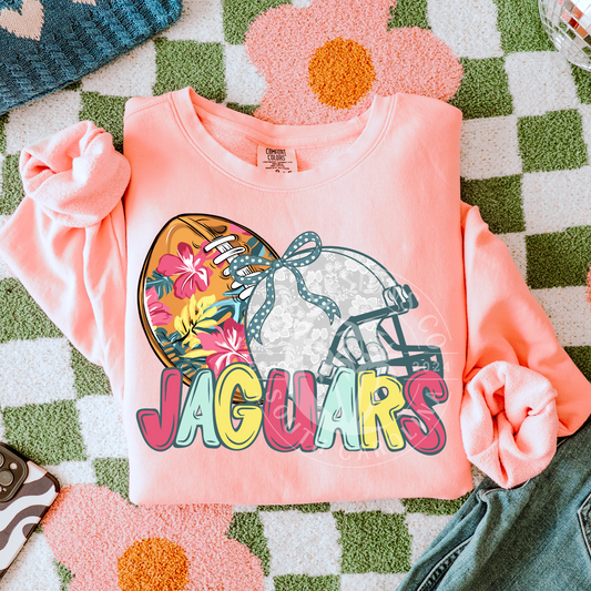 Jaguars-Floral Football Mascot