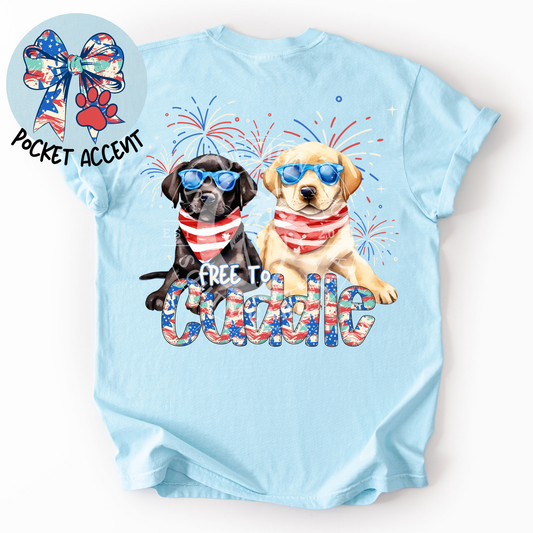 Lab Retriever Patriotic Dog-PNG