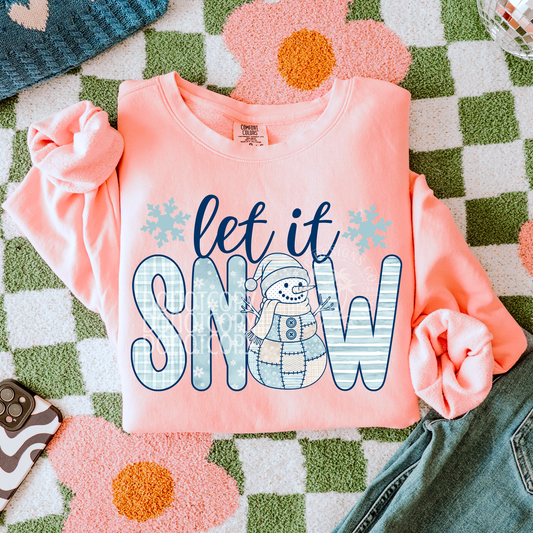 Blue Let It Snow- PNG