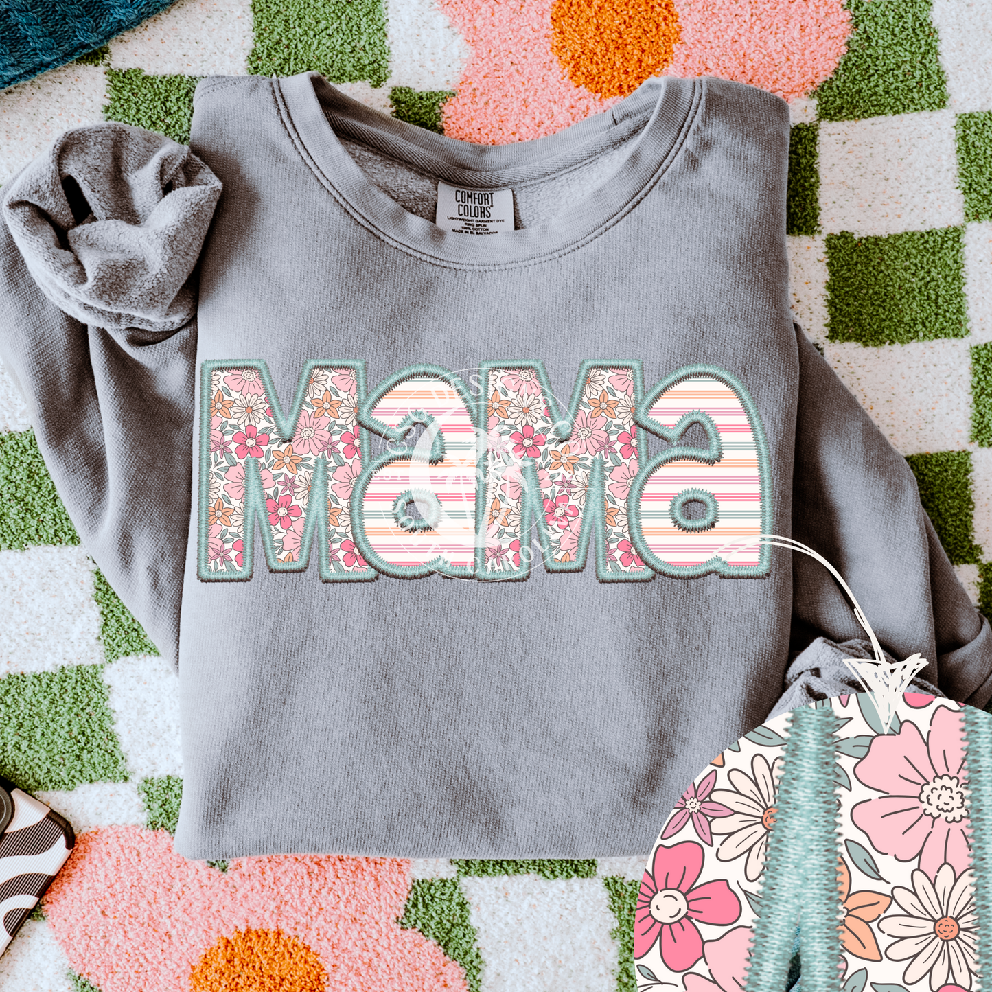 Mama-Floral Embroidered-PNG