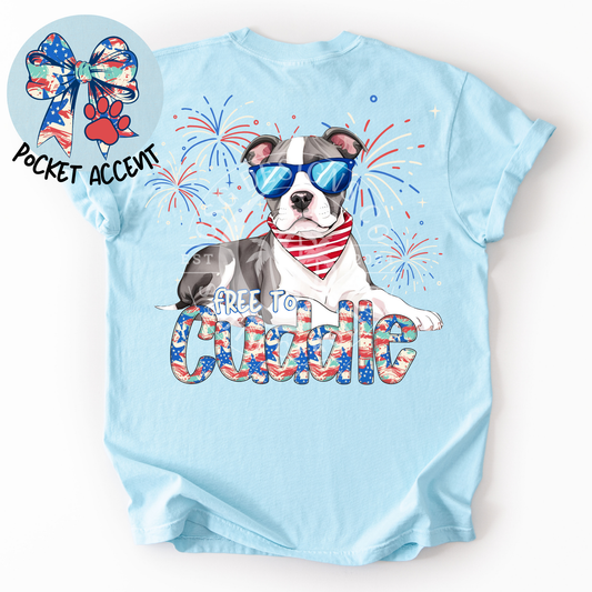 Pit Bull Patriotic Dog-PNG