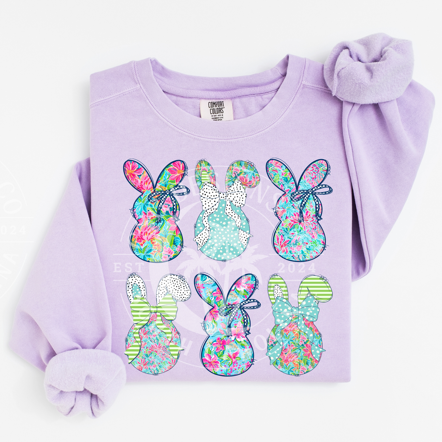 Preppy Easter Bunnies-PNG