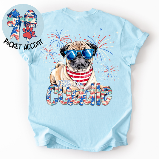 Pug Patriotic Dog-PNG