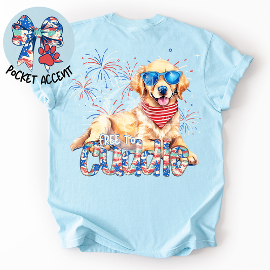 Golden Retriever Patriotic Dog-PNG