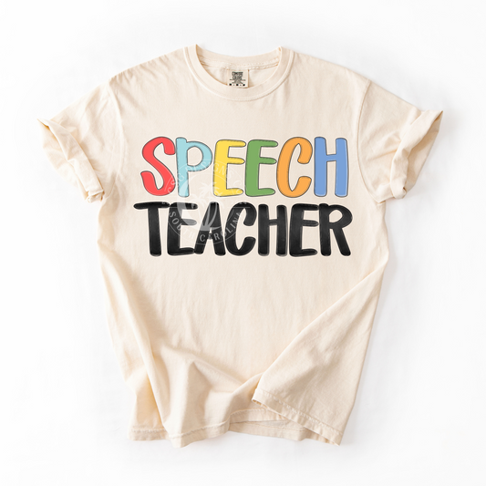 SPEECH TEACHER- RETRO- PNG