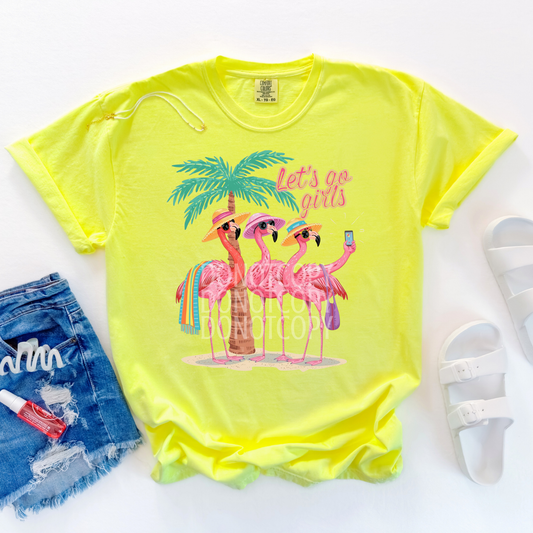 Let's Go Girls Flamingo - Png