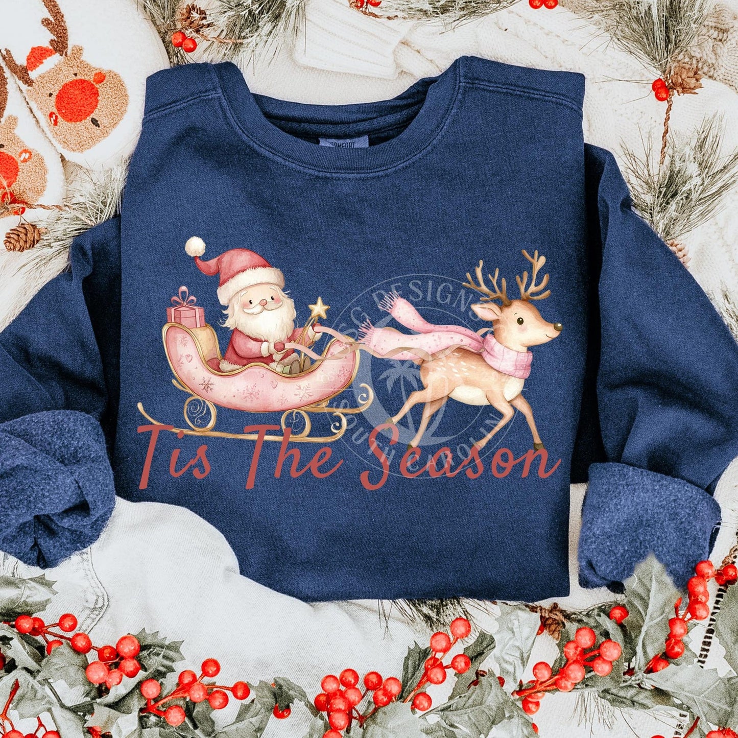 Tis the Season- Santa Sleigh-PNG