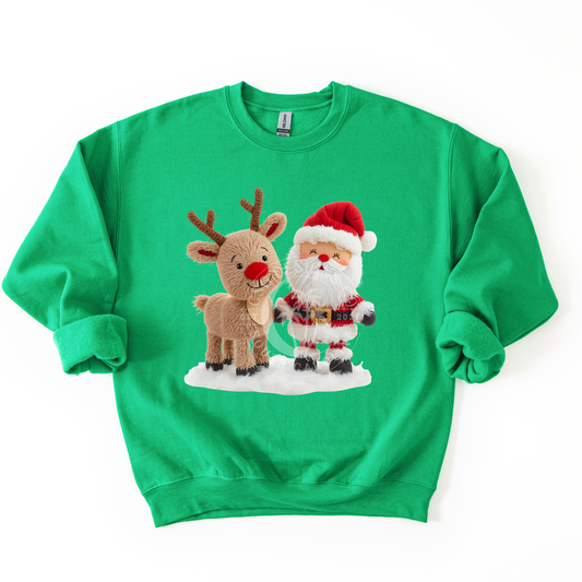 Reindeer With Snowman- PNG