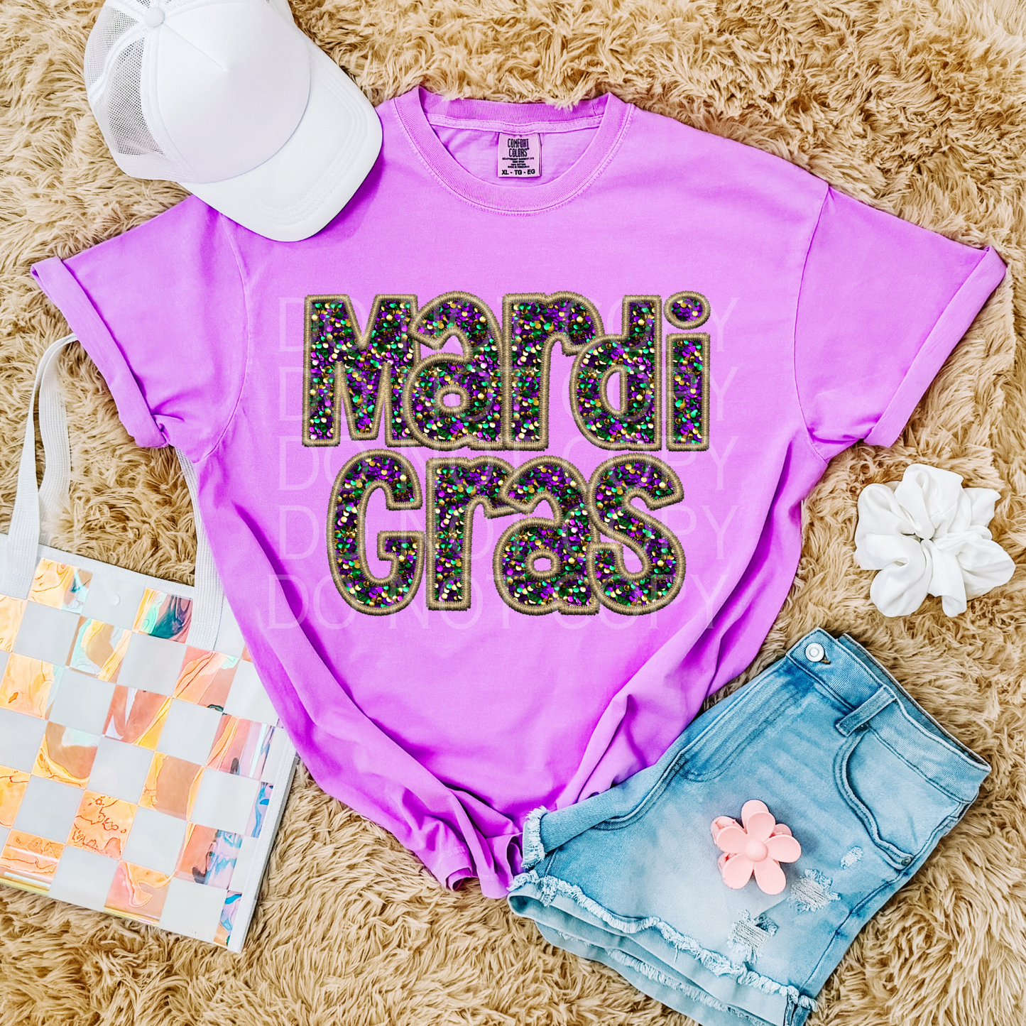 Mardi Gras Sequin- DTF Png File