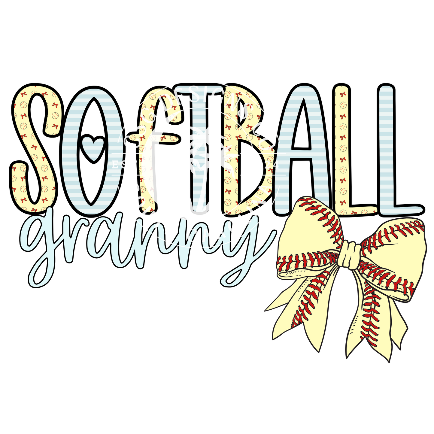 Softball Granny Pastel-PNG