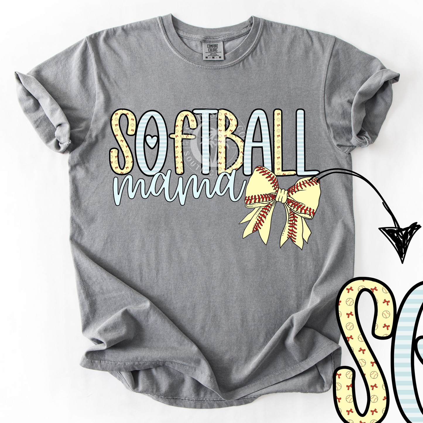 Softball Mama Pastel-PNG