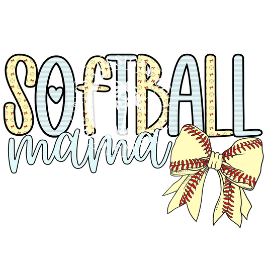 Softball Mama Pastel-PNG