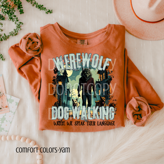 Werewolf Dog Walking- PNG